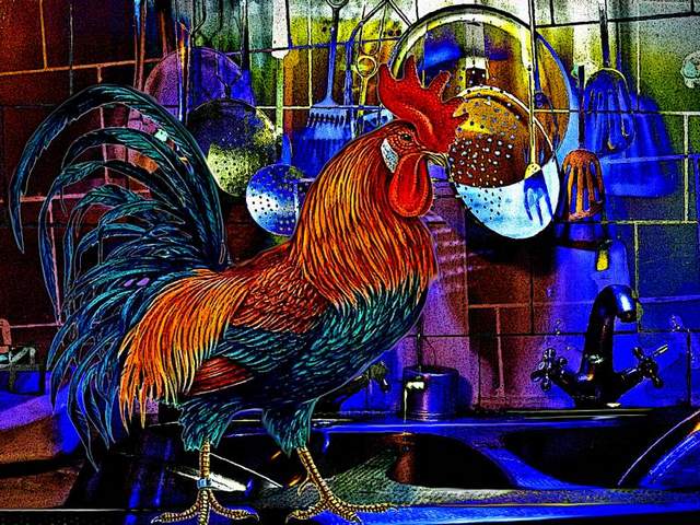 Rooster in the Kitchen by Vadim Basov - 'Rooster in the Kitchen' (2015) is a lovely painting on canvas in expressionism genre by Vadim Basov, born on January, 20, 1942, who lives in Saratov, Russia. In education Vadim Basov is an electrician, but a professional with creative vision and a wealth of experience in many spheres of human activity as psychologist, writer, restaurant musician, photographer, a scientist yogi, traveler. Vadim Basov shows interest in fine art when he was 70 years old, and as an artist he recently becomes famous with more than 100 works. Computer technologies allow him to experiment on color compositions without raising the cost with canvas and paints, but preserving pleasant perception for handmade. - , rooster, roosters, kitchen, kitchens, Vadim, Basov, art, arts, 2015, lovely, painting, paintings, canvas, expressionism, genre, January, 1942, Saratov, Russia, education, electrician, professional, creative, vision, experience, spheres, human, activity, psychologist, writer, restaurant, musician, photographer, scientist, yogi, traveler, interest, artist, artists, famous, works, work, computer, technologies, technology, color, compositions, composition, cost, canvas, paints, paint, pleasant, perception, handmade - 'Rooster in the Kitchen' (2015) is a lovely painting on canvas in expressionism genre by Vadim Basov, born on January, 20, 1942, who lives in Saratov, Russia. In education Vadim Basov is an electrician, but a professional with creative vision and a wealth of experience in many spheres of human activity as psychologist, writer, restaurant musician, photographer, a scientist yogi, traveler. Vadim Basov shows interest in fine art when he was 70 years old, and as an artist he recently becomes famous with more than 100 works. Computer technologies allow him to experiment on color compositions without raising the cost with canvas and paints, but preserving pleasant perception for handmade. Resuelve rompecabezas en línea gratis Rooster in the Kitchen by Vadim Basov juegos puzzle o enviar Rooster in the Kitchen by Vadim Basov juego de puzzle tarjetas electrónicas de felicitación  de puzzles-games.eu.. Rooster in the Kitchen by Vadim Basov puzzle, puzzles, rompecabezas juegos, puzzles-games.eu, juegos de puzzle, juegos en línea del rompecabezas, juegos gratis puzzle, juegos en línea gratis rompecabezas, Rooster in the Kitchen by Vadim Basov juego de puzzle gratuito, Rooster in the Kitchen by Vadim Basov juego de rompecabezas en línea, jigsaw puzzles, Rooster in the Kitchen by Vadim Basov jigsaw puzzle, jigsaw puzzle games, jigsaw puzzles games, Rooster in the Kitchen by Vadim Basov rompecabezas de juego tarjeta electrónica, juegos de puzzles tarjetas electrónicas, Rooster in the Kitchen by Vadim Basov puzzle tarjeta electrónica de felicitación