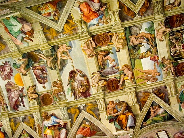 Sistine Chapel Michelangelo Frescoes on Ceiling Basilica Saint Peter Vatican Rome Italy - Frescoes on the ceiling of the Sistine Chapel in the Basilica 'Saint Peter' Vatican, Rome, Italy, the greatest paintings by Michelangelo (1508-1512), made with fresco technique, when the paint is applied on to damp plaster, which he learned in the workshop of Domenico Ghirlandaio, one of the most competent painters of frescos in Florence. - , Sistine, Chapel, chapels, Michelangelo, frescoes, fresco, ceiling, ceilings, basilica, basilicas, Saint, Peter, Vatican, Rome, Italy, art, arts, places, place, holidays, holiday, travel, travels, tour, tours, trips, trip, excursion, excursions, greatest, paintings, painting, Michelangelo, 1508-1512, technique, techniques, paint, paints, damp, plaster, plasters, workshop, workshops, Domenico, Ghirlandaio, competent, painters, painter, Florence - Frescoes on the ceiling of the Sistine Chapel in the Basilica 'Saint Peter' Vatican, Rome, Italy, the greatest paintings by Michelangelo (1508-1512), made with fresco technique, when the paint is applied on to damp plaster, which he learned in the workshop of Domenico Ghirlandaio, one of the most competent painters of frescos in Florence. Lösen Sie kostenlose Sistine Chapel Michelangelo Frescoes on Ceiling Basilica Saint Peter Vatican Rome Italy Online Puzzle Spiele oder senden Sie Sistine Chapel Michelangelo Frescoes on Ceiling Basilica Saint Peter Vatican Rome Italy Puzzle Spiel Gruß ecards  from puzzles-games.eu.. Sistine Chapel Michelangelo Frescoes on Ceiling Basilica Saint Peter Vatican Rome Italy puzzle, Rätsel, puzzles, Puzzle Spiele, puzzles-games.eu, puzzle games, Online Puzzle Spiele, kostenlose Puzzle Spiele, kostenlose Online Puzzle Spiele, Sistine Chapel Michelangelo Frescoes on Ceiling Basilica Saint Peter Vatican Rome Italy kostenlose Puzzle Spiel, Sistine Chapel Michelangelo Frescoes on Ceiling Basilica Saint Peter Vatican Rome Italy Online Puzzle Spiel, jigsaw puzzles, Sistine Chapel Michelangelo Frescoes on Ceiling Basilica Saint Peter Vatican Rome Italy jigsaw puzzle, jigsaw puzzle games, jigsaw puzzles games, Sistine Chapel Michelangelo Frescoes on Ceiling Basilica Saint Peter Vatican Rome Italy Puzzle Spiel ecard, Puzzles Spiele ecards, Sistine Chapel Michelangelo Frescoes on Ceiling Basilica Saint Peter Vatican Rome Italy Puzzle Spiel Gruß ecards