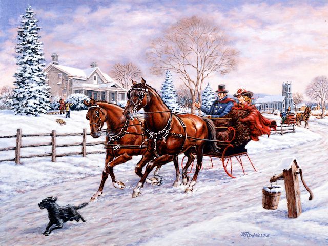 Sleigh Ride by Richard De Wolfe juego de puzzle 