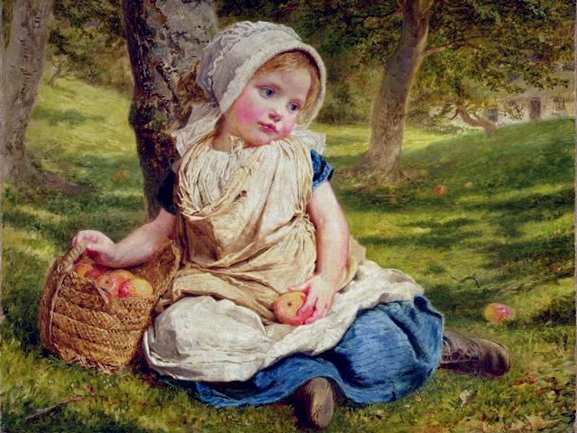 Windfalls by Sophie Anderson - Windfalls of apples and a charming little girl with rosy cheeks, (oil on canvas, private collection), beautiful painting by  Sophie Gengembre Anderson (1823-1903), a French-born British artist, landscape painter and illustrator, known with her wonderful lifelike paintings of children and theirs games, observed in her own home. The veneration and rediscovery of childhood in art during the Victorian era, satisfy the need for emotional continuity between art and life, and enables the people to cope with the joys and sorrows of the past and the present. - , windfalls, Sophie, Anderson, art, arts, apples, apple, charming, little, girl, girls, rosy, cheeks, cheek, oil, canvas, private, collection, collections, beautiful, painting, paintings, Gengembre, 1823, 1903, French, British, artist, artists, landscape, painter, painters, illustrator, illustrators, wonderful, lifelike, children, child, games, game, home, homes, veneration, rediscovery, childhood, Victorian, era, emotional, continuity, life, people, joys, joy, sorrows, sorrow, past, present - Windfalls of apples and a charming little girl with rosy cheeks, (oil on canvas, private collection), beautiful painting by  Sophie Gengembre Anderson (1823-1903), a French-born British artist, landscape painter and illustrator, known with her wonderful lifelike paintings of children and theirs games, observed in her own home. The veneration and rediscovery of childhood in art during the Victorian era, satisfy the need for emotional continuity between art and life, and enables the people to cope with the joys and sorrows of the past and the present. Resuelve rompecabezas en línea gratis Windfalls by Sophie Anderson juegos puzzle o enviar Windfalls by Sophie Anderson juego de puzzle tarjetas electrónicas de felicitación  de puzzles-games.eu.. Windfalls by Sophie Anderson puzzle, puzzles, rompecabezas juegos, puzzles-games.eu, juegos de puzzle, juegos en línea del rompecabezas, juegos gratis puzzle, juegos en línea gratis rompecabezas, Windfalls by Sophie Anderson juego de puzzle gratuito, Windfalls by Sophie Anderson juego de rompecabezas en línea, jigsaw puzzles, Windfalls by Sophie Anderson jigsaw puzzle, jigsaw puzzle games, jigsaw puzzles games, Windfalls by Sophie Anderson rompecabezas de juego tarjeta electrónica, juegos de puzzles tarjetas electrónicas, Windfalls by Sophie Anderson puzzle tarjeta electrónica de felicitación