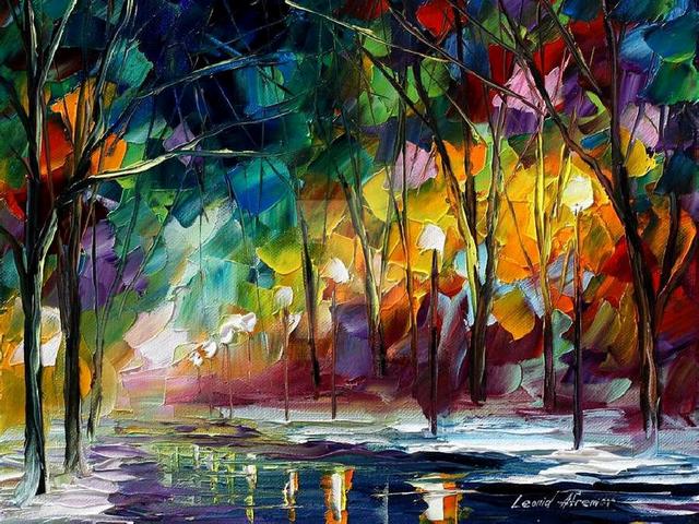 Winter Park by Leonid Afremov - In this fascinating painting 'Winter Park', Leonid Afremov depicts with his bright color palette the time at the border of seasons, where autumn and winter meet.<br />
There is still a lot of yellow foliages on the trees, illuminated with a delicate light, but on the sidewalk there are white stripes of freshly fallen snow. The asphalt is glistening by the rain, that gradually turns into the snow. - , winter, park, parks, Leonid, Afremov, art, arts, nature, natures, fascinating, painting, paintings, bright, color, palette, time, border, borders, seasons, season, autumn, winter, yellow, foliages, foliage, trees, tree, delicate, light, lights, sidewalk, stripes, stripe, snow, asphalt, rain, snow - In this fascinating painting 'Winter Park', Leonid Afremov depicts with his bright color palette the time at the border of seasons, where autumn and winter meet.<br />
There is still a lot of yellow foliages on the trees, illuminated with a delicate light, but on the sidewalk there are white stripes of freshly fallen snow. The asphalt is glistening by the rain, that gradually turns into the snow. Solve free online Winter Park by Leonid Afremov puzzle games or send Winter Park by Leonid Afremov puzzle game greeting ecards  from puzzles-games.eu.. Winter Park by Leonid Afremov puzzle, puzzles, puzzles games, puzzles-games.eu, puzzle games, online puzzle games, free puzzle games, free online puzzle games, Winter Park by Leonid Afremov free puzzle game, Winter Park by Leonid Afremov online puzzle game, jigsaw puzzles, Winter Park by Leonid Afremov jigsaw puzzle, jigsaw puzzle games, jigsaw puzzles games, Winter Park by Leonid Afremov puzzle game ecard, puzzles games ecards, Winter Park by Leonid Afremov puzzle game greeting ecard