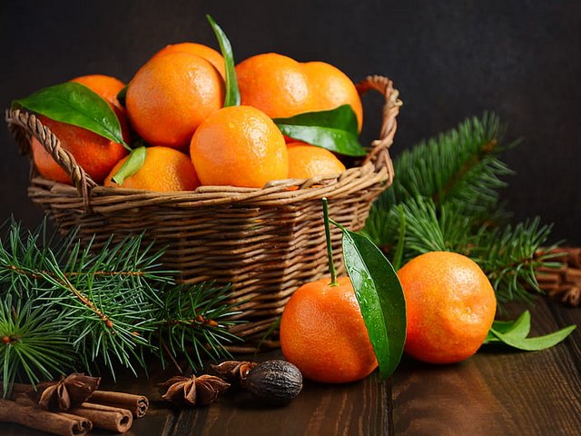 Christmas Decoration with Mandarins - A basket with fresh mandarins, used as a holiday Christmas decoration.<br />
Those little exotic orange citrus fruits, often called mandarins or tangerines, are only considered as a Christmas fruit because of its ripeness season. <br />
The clementines (or oranges) in the Christmas stockings hanging near the fire, are said to be a symbol of the Saint's generosity, an affordable sweet gift  which brings a sunny mood.<br />
Oranges and tangerines are common Chinese New Year gifts because they're believed to bring good luck and happiness. The Chinese words for 'orange' and 'tangerine' closely resemble the words for 'luck' and 'wealth'. The gold color of these fruits also symbolizes prosperity. - , Christmas, decoration, mandarins, food, foods, holiday, holidays, basket, baskets, exotic, orange, citrus, fruits, fruit, tangerines, season, clementines, oranges, stockings, fire, symbol, Saint, generosity, affordable, sweet, gift, gifts, sunny, mood, Chinese, New, Year, luck, happiness, words, for, luck, wealth, gold, color, prosperity - A basket with fresh mandarins, used as a holiday Christmas decoration.<br />
Those little exotic orange citrus fruits, often called mandarins or tangerines, are only considered as a Christmas fruit because of its ripeness season. <br />
The clementines (or oranges) in the Christmas stockings hanging near the fire, are said to be a symbol of the Saint's generosity, an affordable sweet gift  which brings a sunny mood.<br />
Oranges and tangerines are common Chinese New Year gifts because they're believed to bring good luck and happiness. The Chinese words for 'orange' and 'tangerine' closely resemble the words for 'luck' and 'wealth'. The gold color of these fruits also symbolizes prosperity. Lösen Sie kostenlose Christmas Decoration with Mandarins Online Puzzle Spiele oder senden Sie Christmas Decoration with Mandarins Puzzle Spiel Gruß ecards  from puzzles-games.eu.. Christmas Decoration with Mandarins puzzle, Rätsel, puzzles, Puzzle Spiele, puzzles-games.eu, puzzle games, Online Puzzle Spiele, kostenlose Puzzle Spiele, kostenlose Online Puzzle Spiele, Christmas Decoration with Mandarins kostenlose Puzzle Spiel, Christmas Decoration with Mandarins Online Puzzle Spiel, jigsaw puzzles, Christmas Decoration with Mandarins jigsaw puzzle, jigsaw puzzle games, jigsaw puzzles games, Christmas Decoration with Mandarins Puzzle Spiel ecard, Puzzles Spiele ecards, Christmas Decoration with Mandarins Puzzle Spiel Gruß ecards