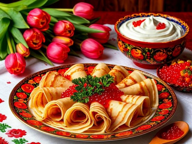 Russian Blini with Red Caviar пъзел игра 