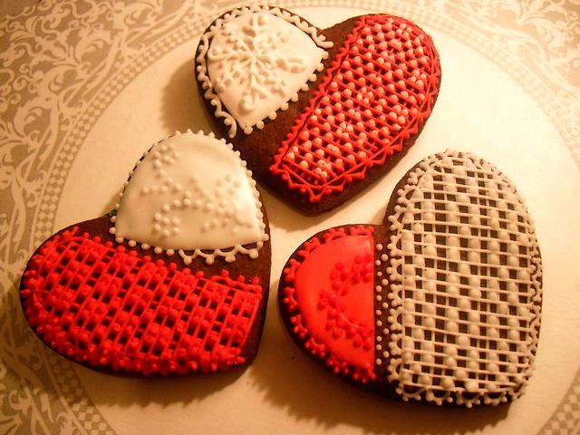 Valentines Day Sweet Cookies - Three sweet cookies in shape of heart for the Valentine's Day feast, with honey or treacle, seasoned with ginger and decorated with lace from a colored fondant. - , Valentines, day, sweet, cookies, cookie, food, foods, holiday, holidays, shape, shapes, heart, hearts, feast, feasts, honey, treacle, ginger, lace, laces, fondant - Three sweet cookies in shape of heart for the Valentine's Day feast, with honey or treacle, seasoned with ginger and decorated with lace from a colored fondant. Solve free online Valentines Day Sweet Cookies puzzle games or send Valentines Day Sweet Cookies puzzle game greeting ecards  from puzzles-games.eu.. Valentines Day Sweet Cookies puzzle, puzzles, puzzles games, puzzles-games.eu, puzzle games, online puzzle games, free puzzle games, free online puzzle games, Valentines Day Sweet Cookies free puzzle game, Valentines Day Sweet Cookies online puzzle game, jigsaw puzzles, Valentines Day Sweet Cookies jigsaw puzzle, jigsaw puzzle games, jigsaw puzzles games, Valentines Day Sweet Cookies puzzle game ecard, puzzles games ecards, Valentines Day Sweet Cookies puzzle game greeting ecard