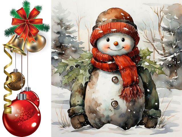 Funny Snowman - Beautiful greeting card with Christmas decoration and a watercolor painting of a funny snowman. - , funny, snowman, snowmen, holiday, holidays, beautiful, greeting, card, cards, Christmas, decoration, decorations, watercolor, painting, paintings - Beautiful greeting card with Christmas decoration and a watercolor painting of a funny snowman. Solve free online Funny Snowman puzzle games or send Funny Snowman puzzle game greeting ecards  from puzzles-games.eu.. Funny Snowman puzzle, puzzles, puzzles games, puzzles-games.eu, puzzle games, online puzzle games, free puzzle games, free online puzzle games, Funny Snowman free puzzle game, Funny Snowman online puzzle game, jigsaw puzzles, Funny Snowman jigsaw puzzle, jigsaw puzzle games, jigsaw puzzles games, Funny Snowman puzzle game ecard, puzzles games ecards, Funny Snowman puzzle game greeting ecard