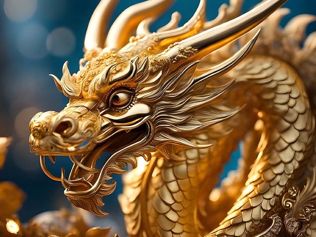 Golden Chinese Dragon пазл игру 