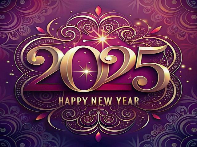 Happy New Year 2025 Poster puzzle game 