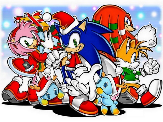 Sonic and Friends Christmas Wallpaper - Sonic, the blue hedgehog who can run at the speed of sound and his friends at Christmas, a wallpaper from a video game series by Sega Corporation, Tokyo, Japan. - , Sonic, friends, friend, Christmas, wallpaper, wallpapers, holidays, holiday, festival, festivals, celebration, celebrations, blue, hedgehog, hedgehogs, speed, speeds, sound, sounds, video, game, games, series, serie, Sega, Corporation, Tokyo, Japan - Sonic, the blue hedgehog who can run at the speed of sound and his friends at Christmas, a wallpaper from a video game series by Sega Corporation, Tokyo, Japan. Solve free online Sonic and Friends Christmas Wallpaper puzzle games or send Sonic and Friends Christmas Wallpaper puzzle game greeting ecards  from puzzles-games.eu.. Sonic and Friends Christmas Wallpaper puzzle, puzzles, puzzles games, puzzles-games.eu, puzzle games, online puzzle games, free puzzle games, free online puzzle games, Sonic and Friends Christmas Wallpaper free puzzle game, Sonic and Friends Christmas Wallpaper online puzzle game, jigsaw puzzles, Sonic and Friends Christmas Wallpaper jigsaw puzzle, jigsaw puzzle games, jigsaw puzzles games, Sonic and Friends Christmas Wallpaper puzzle game ecard, puzzles games ecards, Sonic and Friends Christmas Wallpaper puzzle game greeting ecard