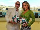 2014 FIFA World Cup Brazil Pitbull and Claudia Leitte with Brazuca