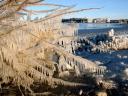 Ice Sculpture Mississippi River Alton Illinois USA