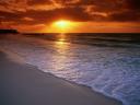 Sunrise over Caribbean Sea Playa del Carmen Mexico
