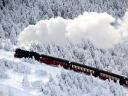 Winter Landscape Train of Harz Narrow Gauge Railways Germany