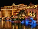 Bellagio Hotel and Casino at Night Las Vegas Nevada