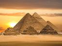 Great Pyramids of Giza at Sunset Cairo Egypt