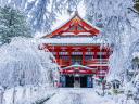 Natadera Temple in Winter Japan