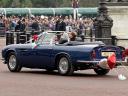 Royal Wedding England Newlyweds in Aston Martin Volante on Bioethanol Fuel to Clarence House London
