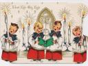 Choir Boys Vintage Christmas Card