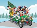 Christmas Mickey and Minnie Mouse with Friends Wallpaper