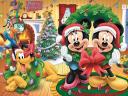Christmas with Mickey and Minnie Mouse Wallpaper