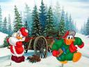 Disney Christmas Donald Duck and Daisy Wallpaper