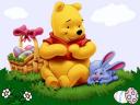 Disney Easter Winnie the Pooh and Bunny Wallpaper