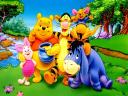 Disney Summertime Winnie the Pooh and Friends Wallpaper