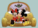 Disney Valentines Day Mickey Mouse kisses Minnie Wallpaper