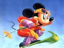 Disney Winter Mickey Mouse on Monoski Wallpaper