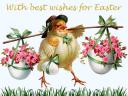 Easter Chicken Vintage Greeting Card