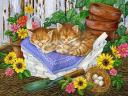 Easter Kittens Illustration by Jane Maday