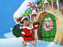 Fred Flintstone as Santa Claus