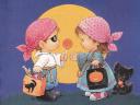 Halloween Morehead Collection Children swap Delicacies Greeting Card