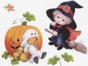 Halloween Morehead Collection Witch and asleep Ghost Wallpaper