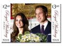 Royal Wedding England Postage Stamp from the Pacific Island of Niue New Zealand