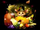 Thanksgiving Day Cute Pilgrim Mouse Wallpaper