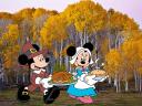 Thanksgiving Mickey and Minnie Mouse Wallpaper