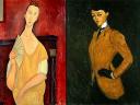 Amadeo Modigliani Lady with Fan and Woman in Yellow Jacket