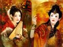Chinese Beauties Wang Zhao Jun and Chen Jiao by Der Jen