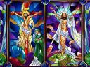 Easter Jesus Christ Stained Glass Wallpaper