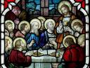 Maundy Thursday The Last Supper Stained Glass Window St. Rocco Church Avondale Pennsylvania