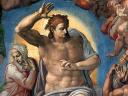 Michelangelo Christ the Judge Last Judgement Fragment Sistine Chapel Basilica Saint Peter Vatican Rome Italy