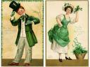 St. Patricks Day Irishman and Irish Lady Vintage Postcards by Ellen Clapsaddle