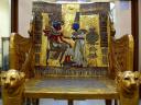 Tutankhamun Golden Throne Museum of Antiquities in Cairo Egypt