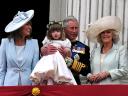 Royal Wedding England Carole Middleton, Prince Charles, Eliza Lopez  and Camilla on Balcony of Buckingham Palace London