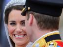 Royal Wedding England Catherine Duchess of Cambridge looks happy at Westminster Abbey London