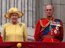 Royal Wedding England Queen Elizabeth II and Prince Phillip on Balcony of Buckingham Palace London