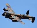 Air Show Airbourne Avro Lancaster on Seafront in Eastbourne Sussex England