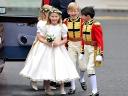Royal Wedding England Bridesmaids and Page Boys arrive at Westminster Abbey in London