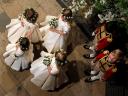 Royal Wedding England Bridesmaids and Page Boys waiting for Ceremony in Westminster Abbey in London