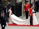 Royal Wedding England Prince William, Catherine Duchess of Cambridge and Philippa Middleton are leaving Westminster Abbey London